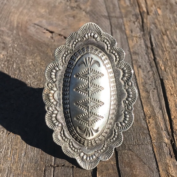Jewelry - Navajo Sterling  Hand stamped Adjustable Ring